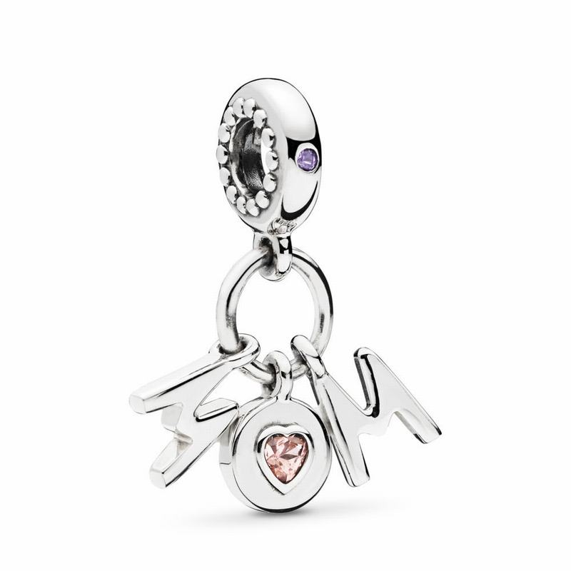 Pandora Perfect Mom Dangle Charm - Sterling Silver/Pink/Crystal - Canada | BH3304JB